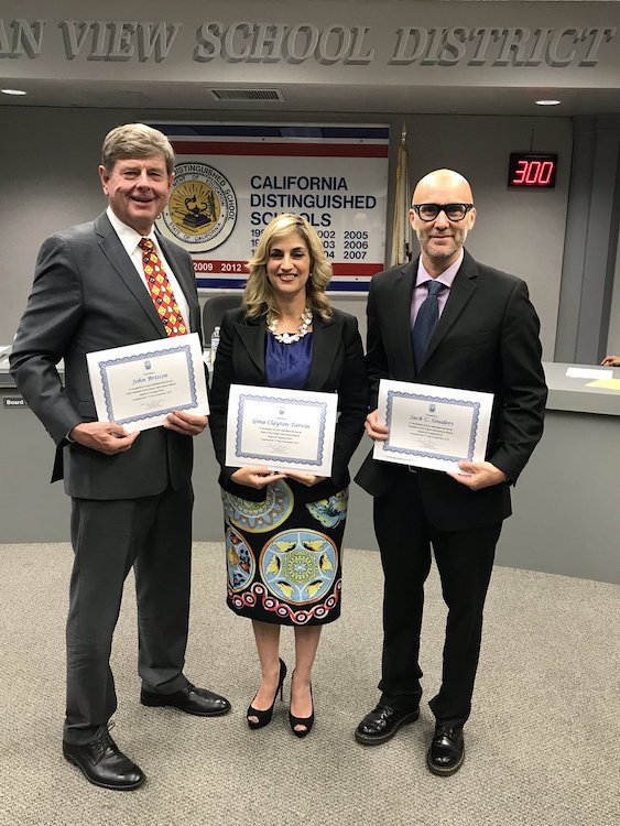 John Briscoe Receiving Award For School Board Service